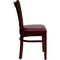 Emma and Oliver Vertical Slat Back Wooden Restaurant Dining Chair
